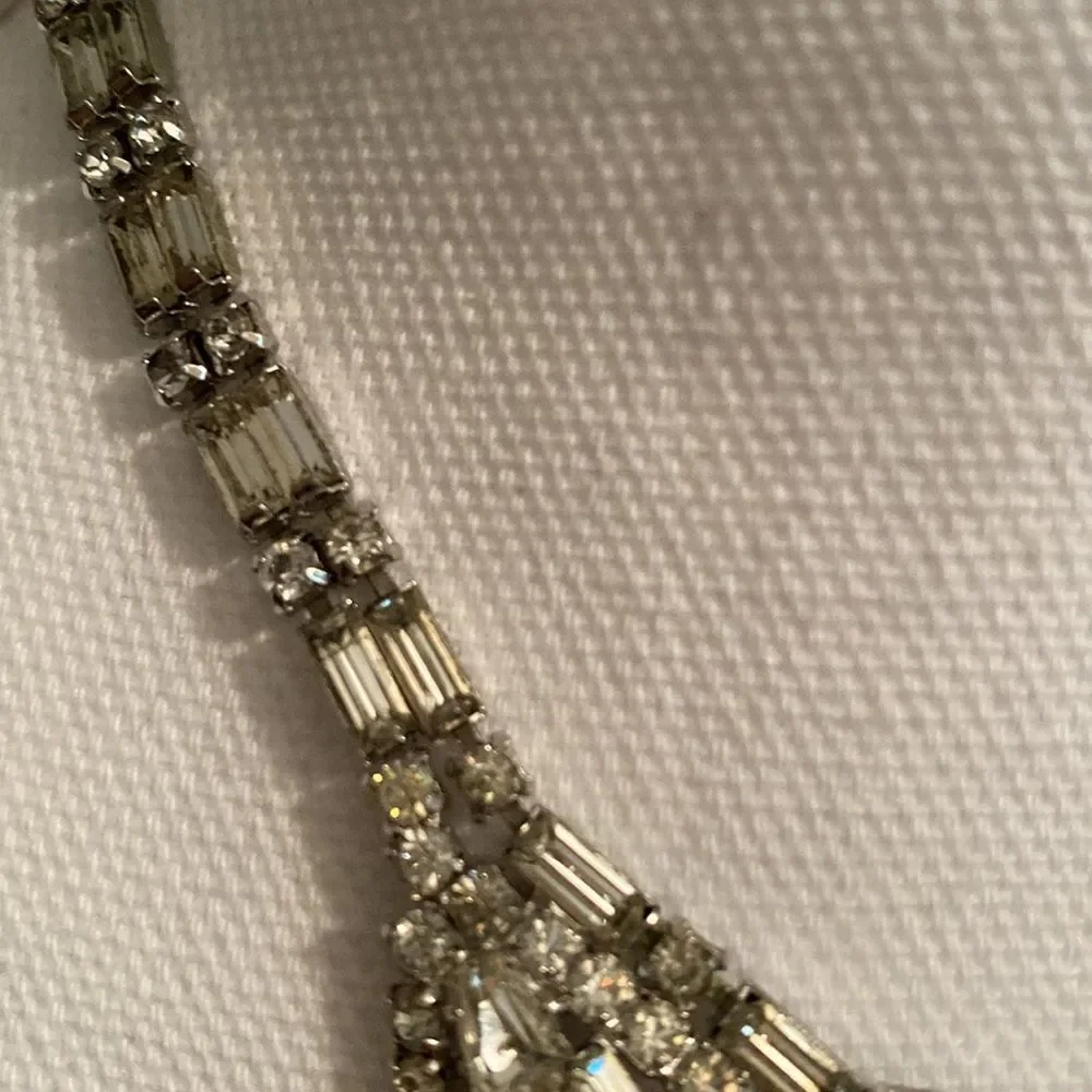 Vintage Baguette Rhinestone Necklace